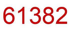 Number 61382 red image