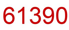 Number 61390 red image