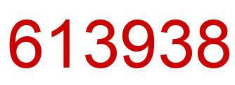 Number 613938 red image
