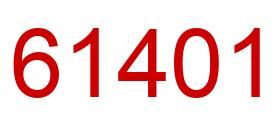 Number 61401 red image
