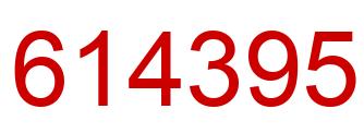 Number 614395 red image