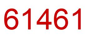 Number 61461 red image