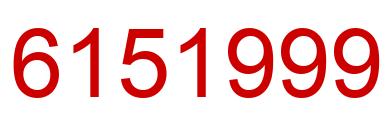 Number 6151999 red image