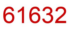 Number 61632 red image