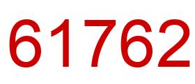 Number 61762 red image