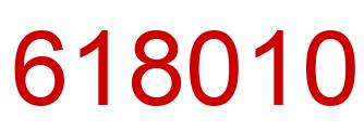 Number 618010 red image