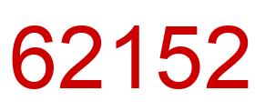 Number 62152 red image