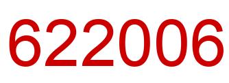 Number 622006 red image