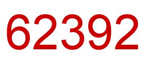 Number 62392 red image