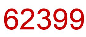 Number 62399 red image