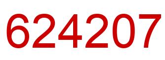 Number 624207 red image