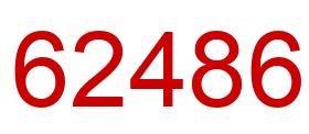 Number 62486 red image