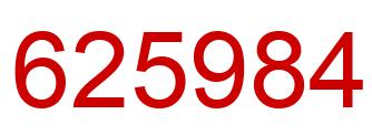 Number 625984 red image
