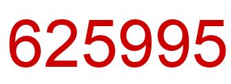 Number 625995 red image