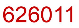 Number 626011 red image