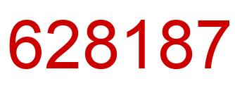 Number 628187 red image