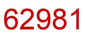 Number 62981 red image