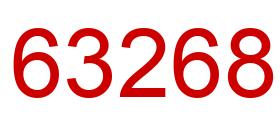 Number 63268 red image
