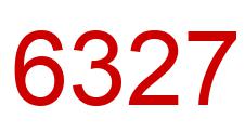 Number 6327 red image