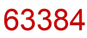 Number 63384 red image