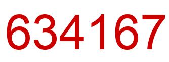 Number 634167 red image