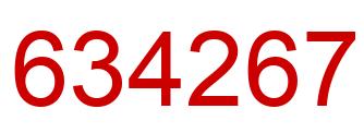 Number 634267 red image
