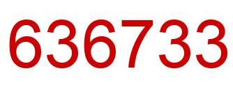 Number 636733 red image