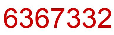 Number 6367332 red image