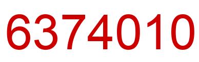 Number 6374010 red image