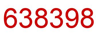 Number 638398 red image