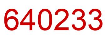 Número 640233 imagen rojo