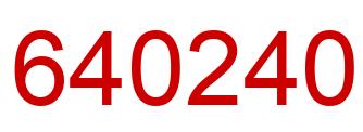 Número 640240 imagen rojo