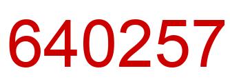 Number 640257 red image