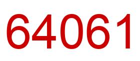 Number 64061 red image
