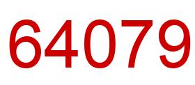 Number 64079 red image