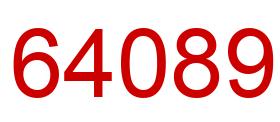 Number 64089 red image