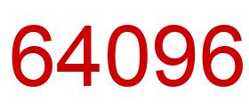 Number 64096 red image