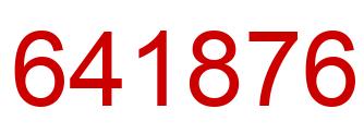 Number 641876 red image