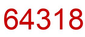 Number 64318 red image