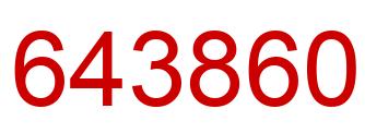 Number 643860 red image