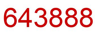 Number 643888 red image