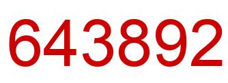 Number 643892 red image