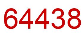 Number 64438 red image