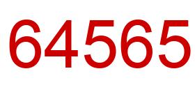 Number 64565 red image