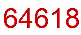 Number 64618 red image