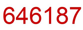 Number 646187 red image