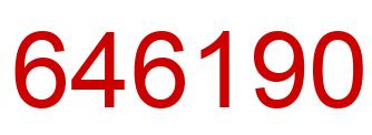 Number 646190 red image