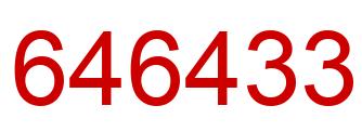 Number 646433 red image