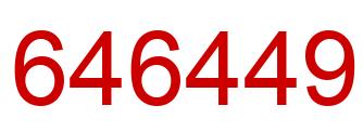 Number 646449 red image
