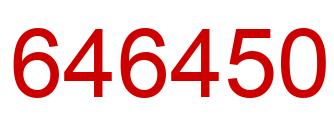 Number 646450 red image